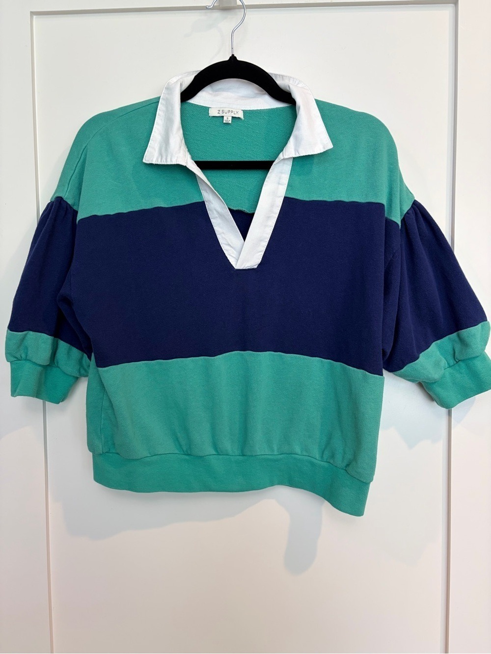 Z Supply Rugby Sweatshirt Top | Size Small